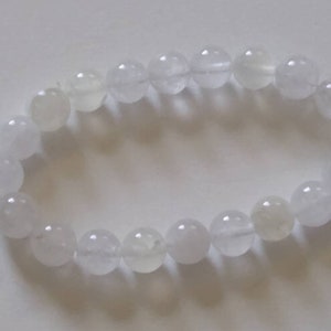Selenite beaded stretch bracelet