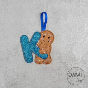 Letter Gingerbread Man Handmade Christmas Hanging Decoration ...