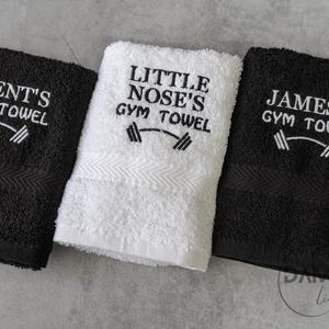 Personalised gym towel for fitness | Sweat towel | Workout towel | Embroidered sports towel immagine 9