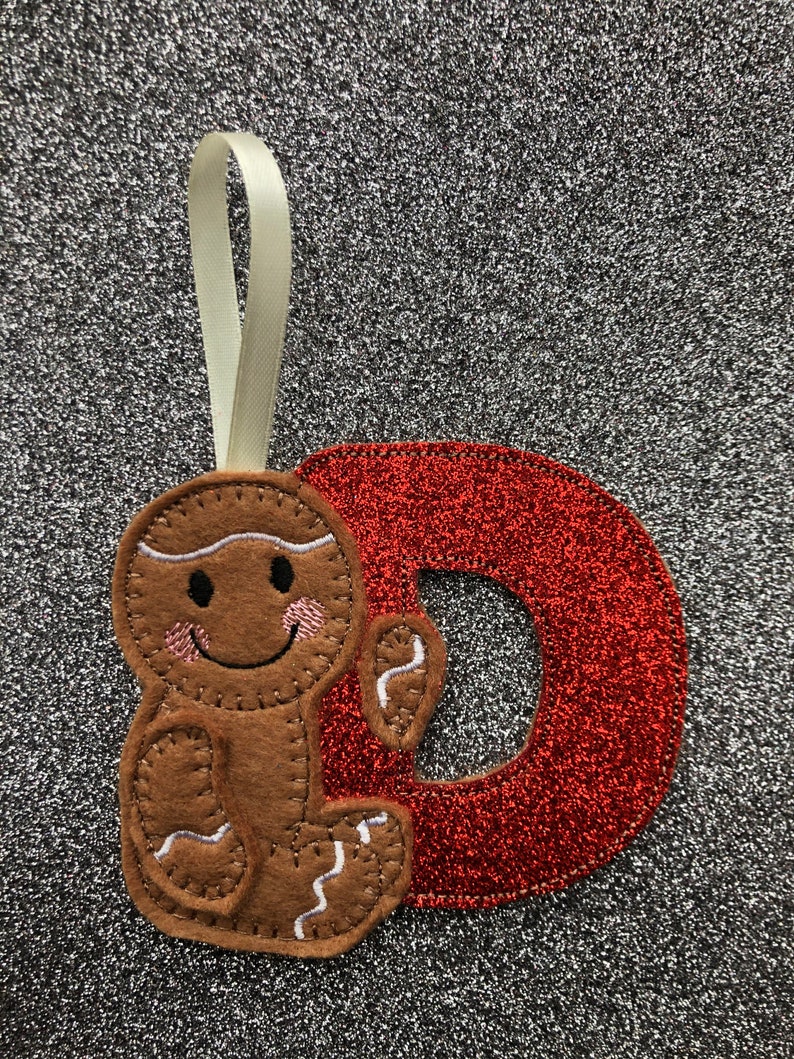Letter Gingerbread Man Handmade Christmas hanging | Etsy