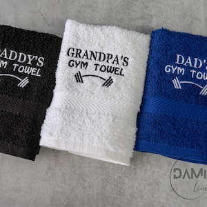 Personalised gym towel for fitness | Sweat towel | Workout towel | Embroidered sports towel immagine 1