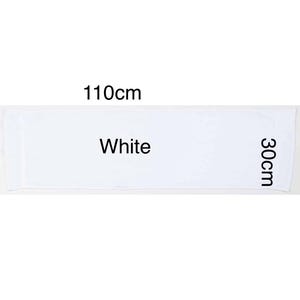 Personalised gym towel for fitness | Sweat towel | Workout towel | Embroidered sports towel White 110x30cm