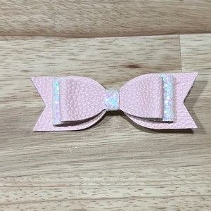 Handmade, faux leather bows, piggies
