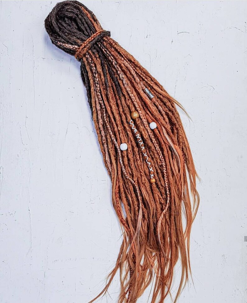 Ginger Synthetic DE Crochet Dreadlocks Ombre brown ginger Etsy