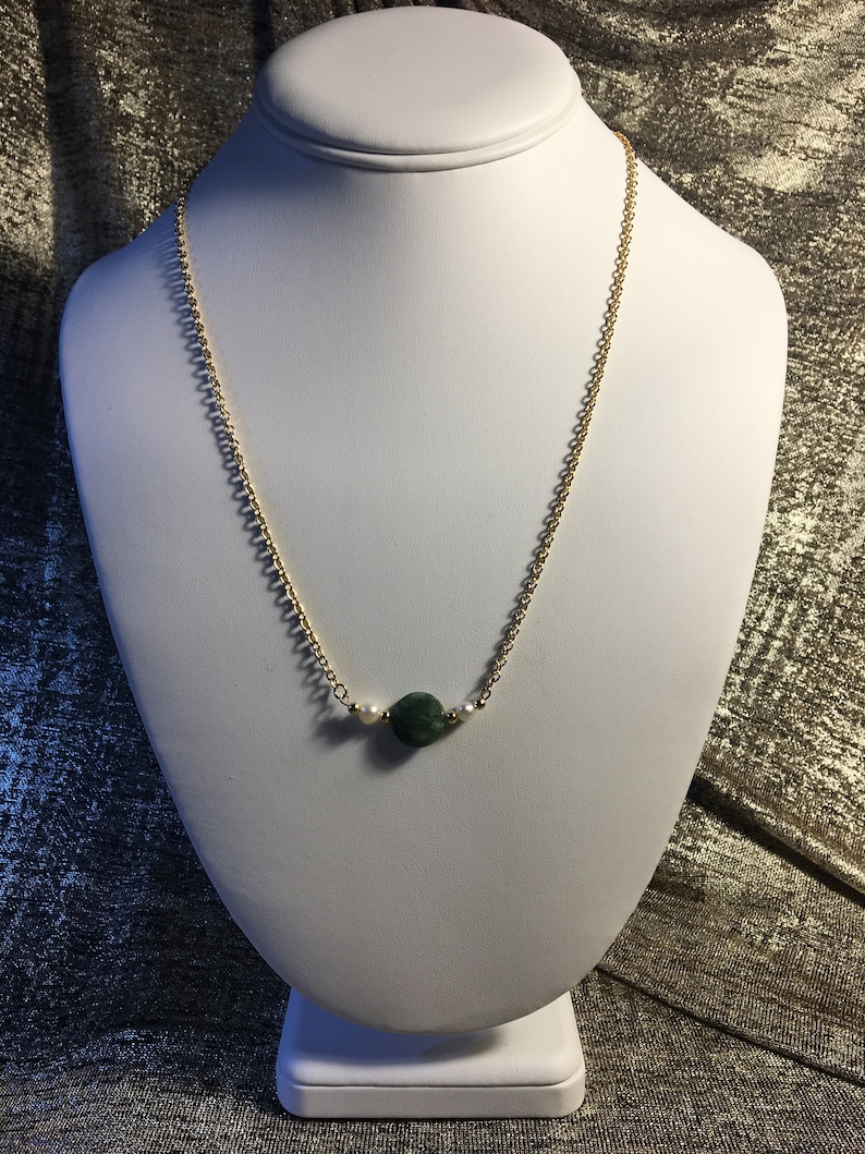 HEAVENLY GEMS One Gem Stone Necklace Emerald Emerald Earrings Set Revelation 21-4th Foundation