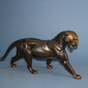 Large Art Deco panther statue - France - 1920s - 1940s