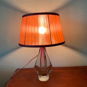 Belgian table lamp from the factory of: Val Saint Lambert / art deco lamp / period 1920 - 1940