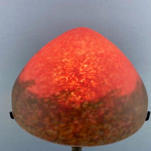 abajur art de france vermelho, preto com suporte de abajur, França, para base de lâmpada, década de 1970, lâmpada ambiente, assinado com art de france