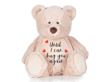 Isolation Teddy Bear, Isolation Gift, Send a Hug, Isolation Gift, Lock down gift, Personalised Bear, Keepsake Bear