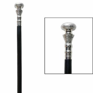 Handmade walking stick Vintage Solid Silver Brass Handle Antique Victorian Cane Wooden walking stick image 2