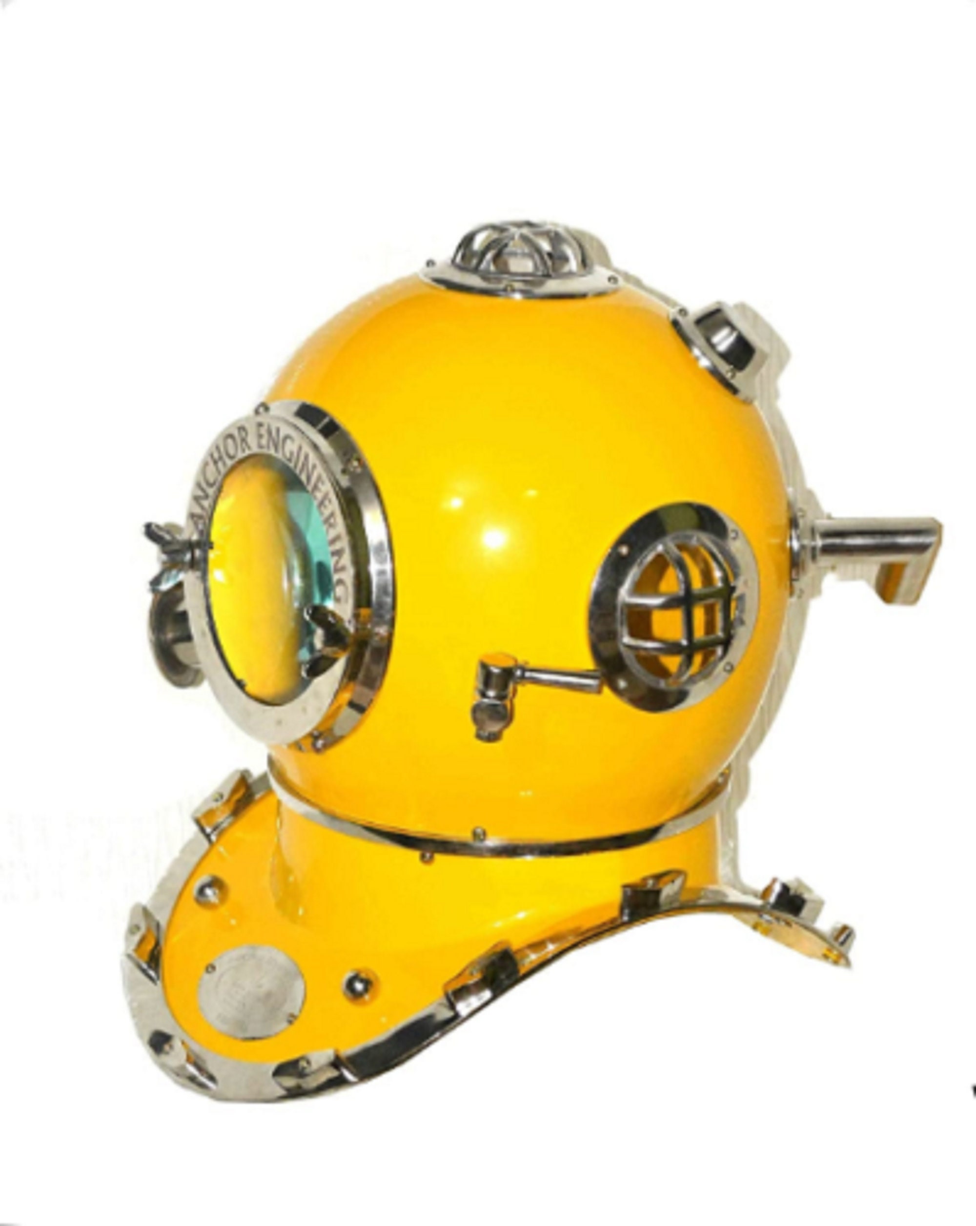 Handmade Vintage Yellow Diving Helmet Brass Scuba Boston Etsy