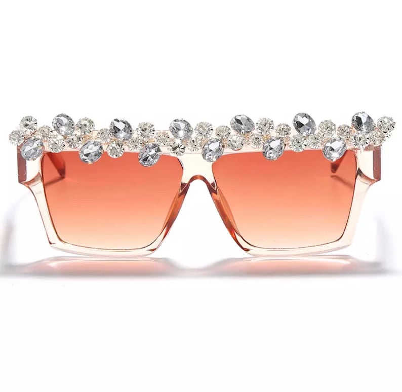 Blinged Out Sunglasses Baddie Sunglasses Oversized Etsy