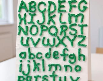 Alphabet 2-inch letters/crocheted easy numbers/ABC's /small knitted letters