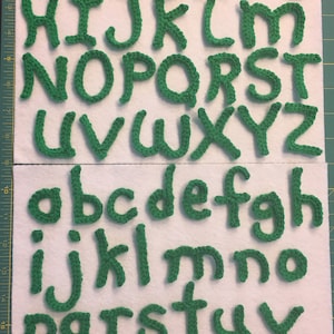 Letras do alfabeto de 2 polegadas/números fáceis de crochê/números decorativos ABC/letras pequenas de tricô