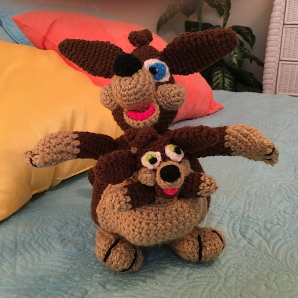 Kangourou Joey Baby/modèle doudou/enfant crocheté pour enfants/animal australien marron