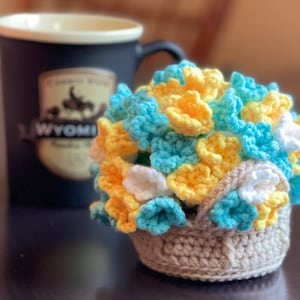 Crochet Flower Coaster Pattern - Digital Download