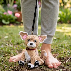 Crochet Chihuahua Pattern, Movable Limbs, 6" Amigurumi Puppy (PDF Pattern)