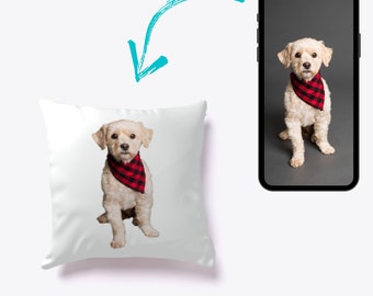 CUSTOM pillowcase photo image pet dog cat, personalized case, photo picture pet, dogs and cats, animals, your image here, 20x20 cm