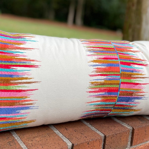 Pink Striped Pillow Etsy