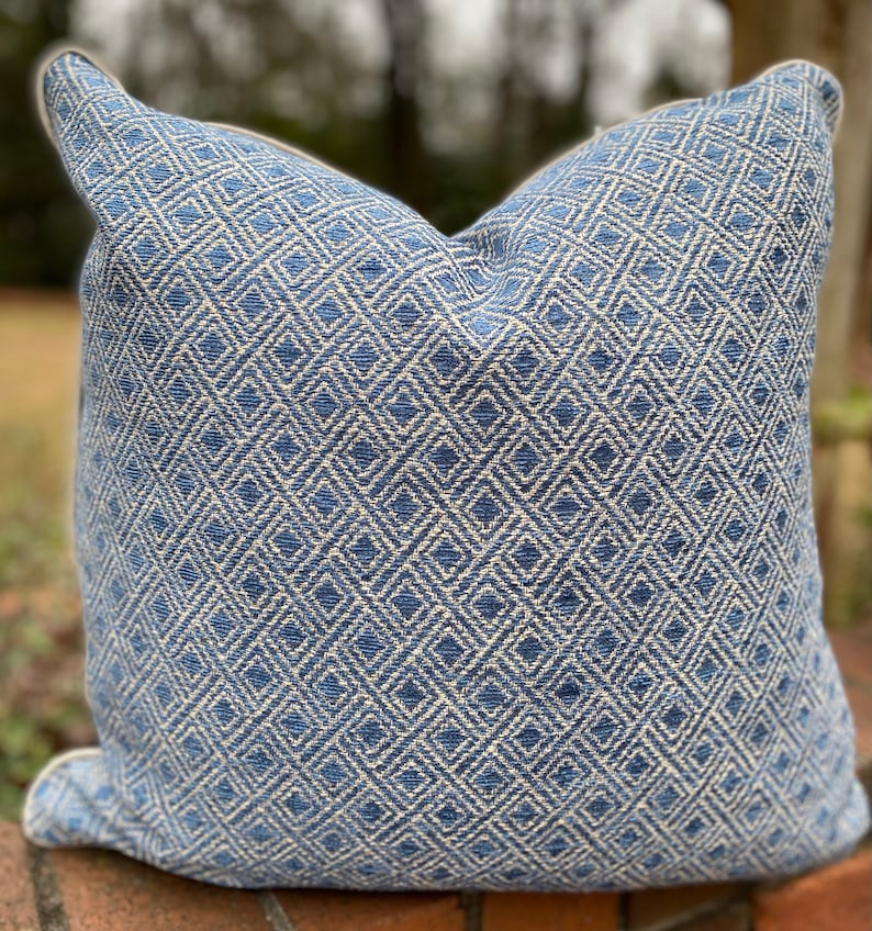 Navy//tan//pillow Cover//geometric//zipper//custom Etsy