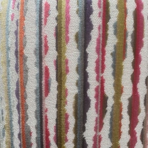 Cream//pink//orange//blue//green//multicolored//stripe//decorative throw pillow