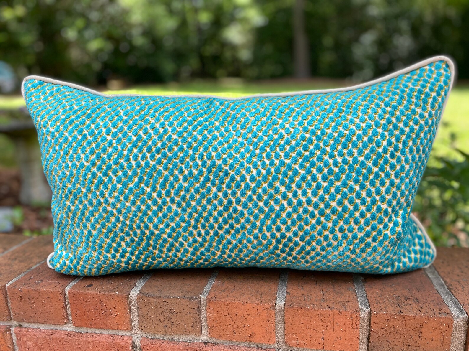 Turquoise//pillow Cover//zipper//custom Made//decorative Throw Etsy