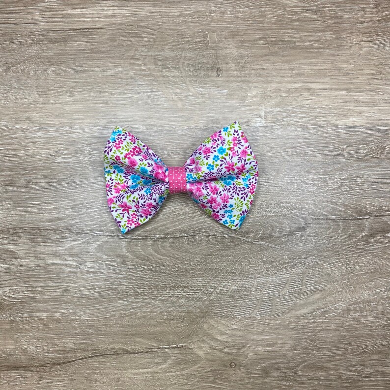 Spring Dog Accessories Girl Dog Bow Spring Flower Dog Sailor Bow Slip on Dog Bow tie Spring Flower Dog Bow Tie Slip on Dog Sailor Bow