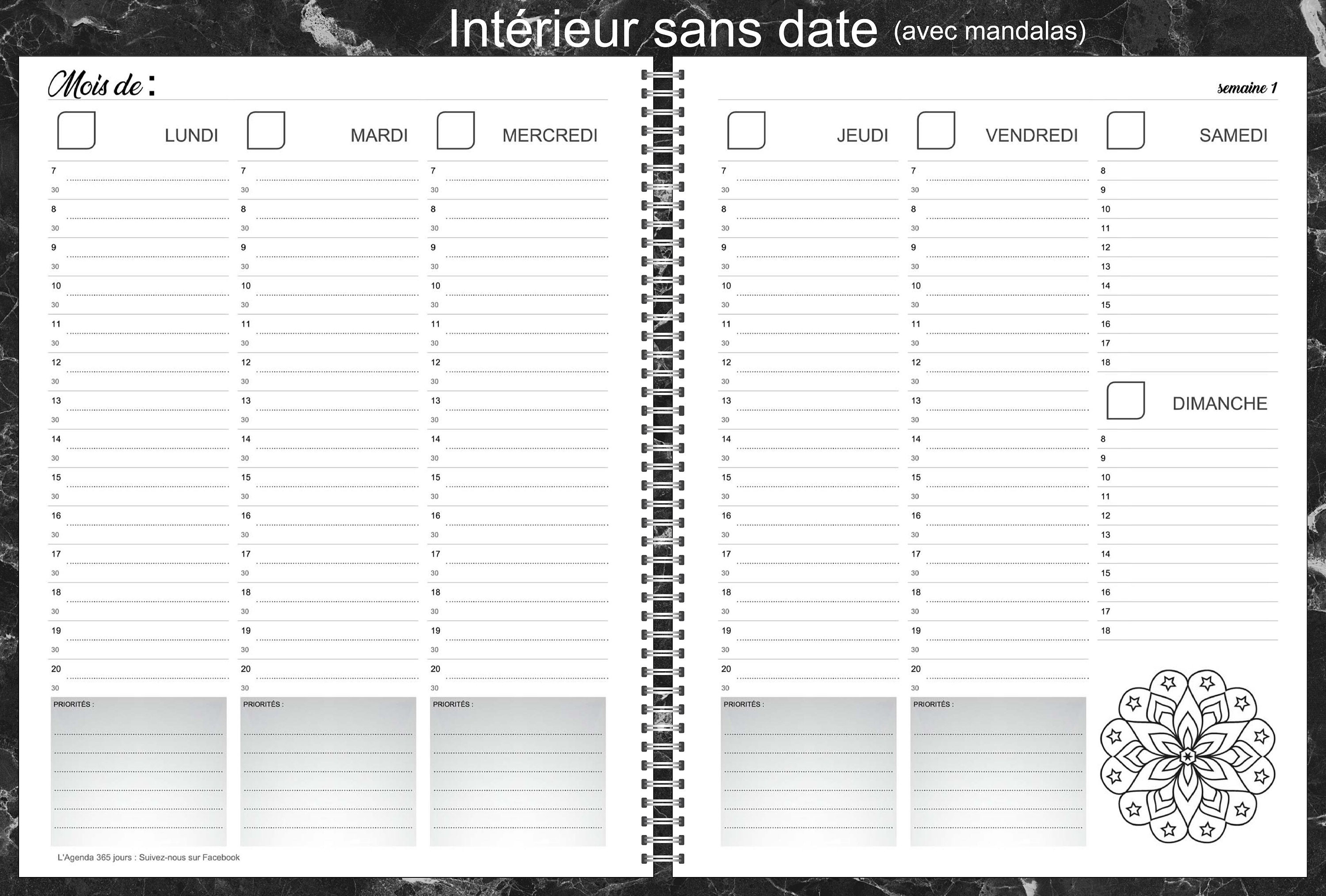 Kalender Ohne Datum / MANDALAS / Ananas / Papier Etsy