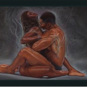 High On U | Framed Sensual Black Art | 29L X 41W Inches
