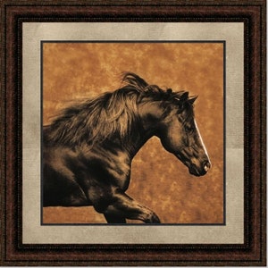 Framed Square Western Horse Art | Various Styles