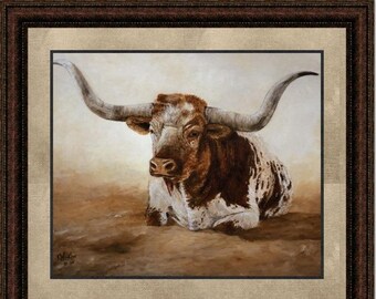 Longhorn Cattle Art - Etsy