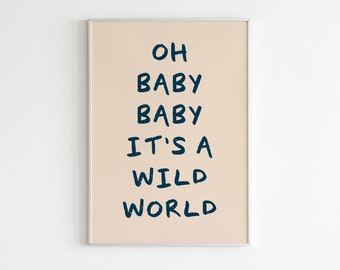 Wild World Lyrics Etsy