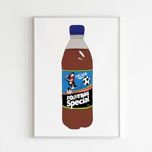 DIGITAL PRINT Football Special Drink Print  Gift Art Illustration Drawing Sketch Irish Food Kitchen Ireland Bottle