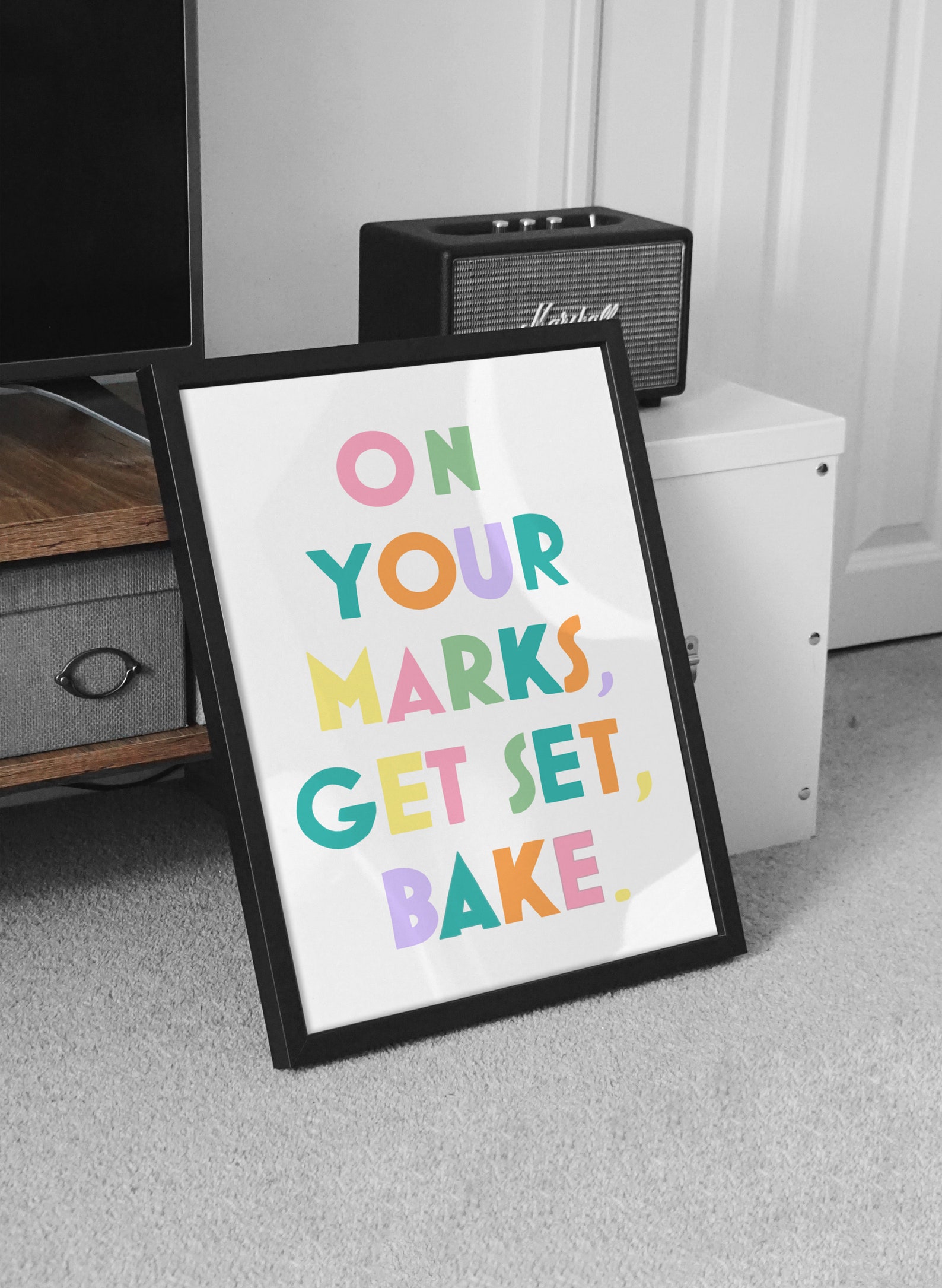 On Your Marks Get Set Bake Print Great British Bake Off GBBO | Etsy