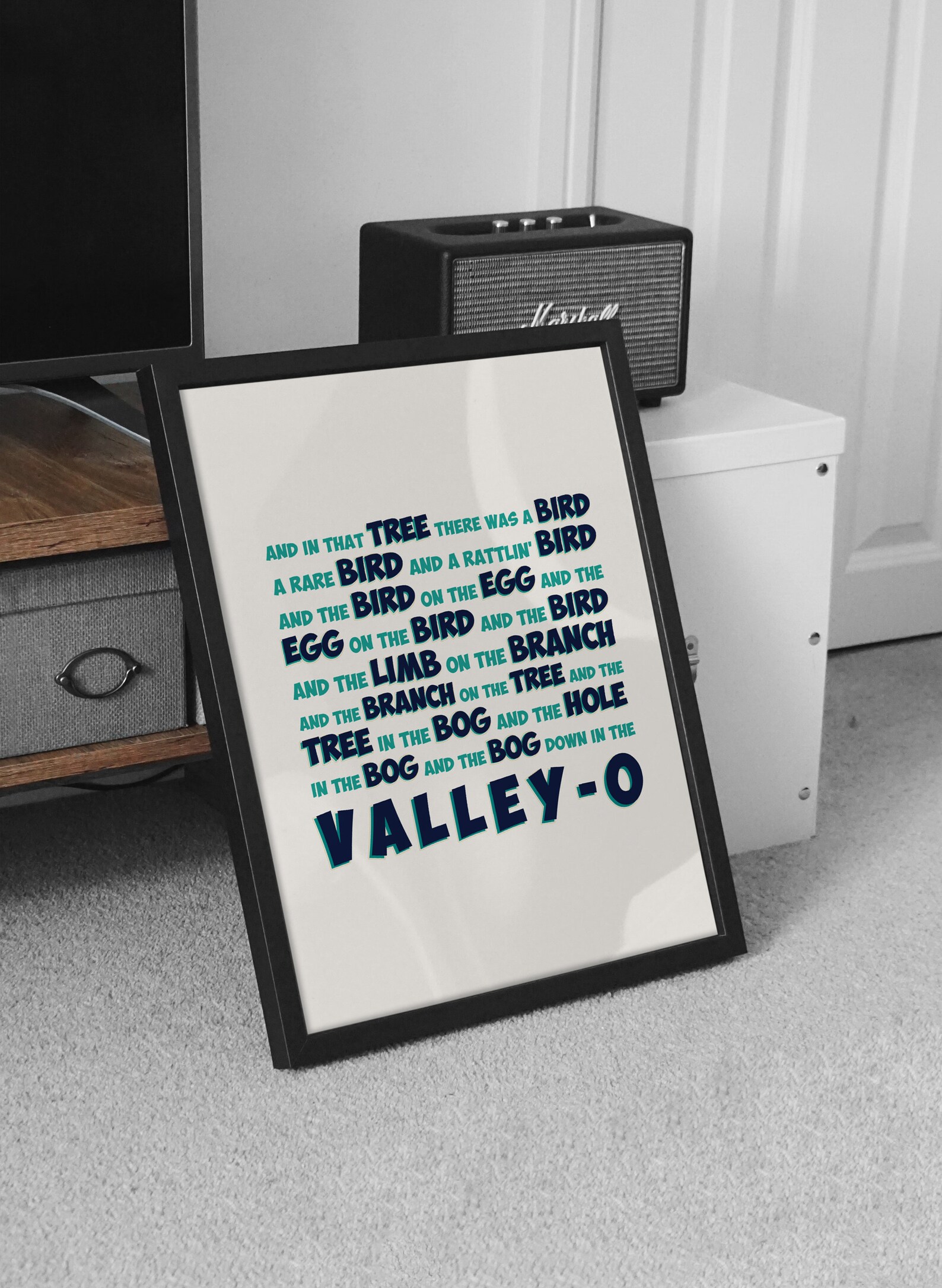 Rattlin' Bog Lyrics Print Wall Decor - Etsy