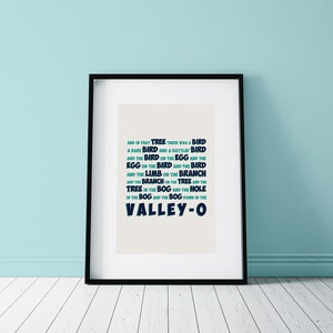 Rattlin' Bog Lyrics Print Wall Decor Irish/ireland/music/song ...