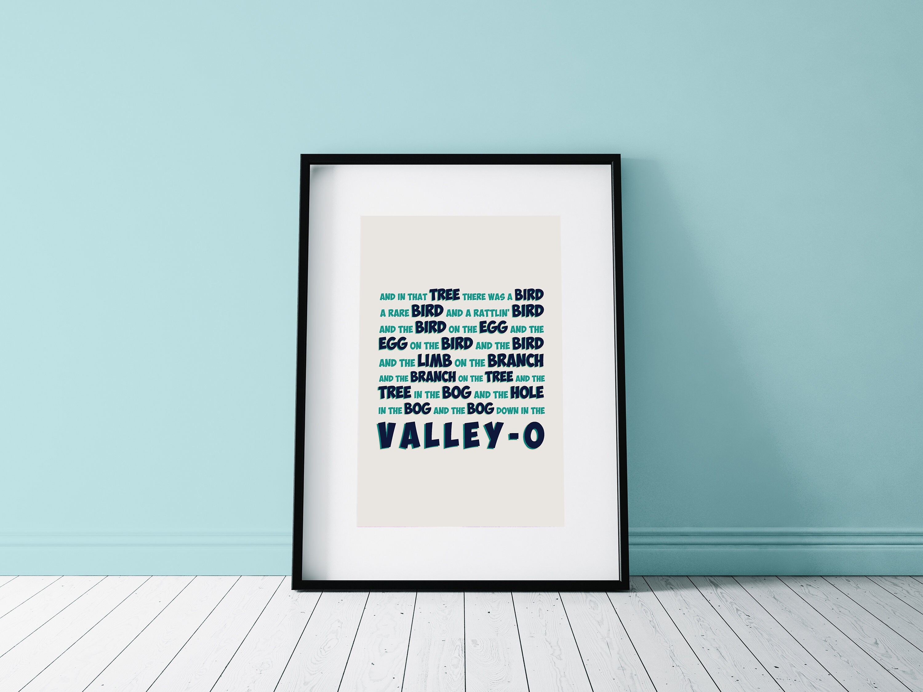 Rattlin' Bog Lyrics Print Wall Decor | Etsy