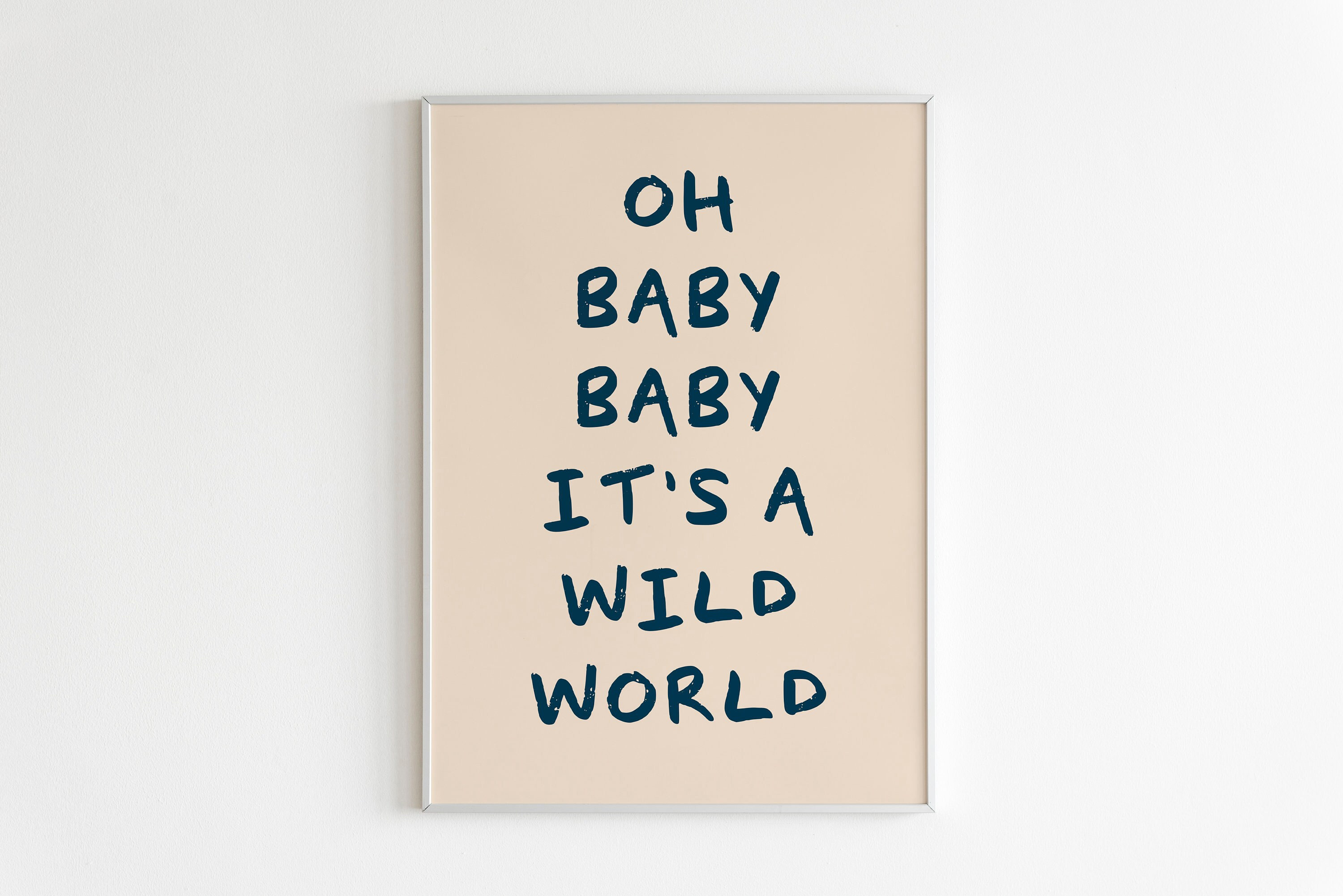 Oh Baby Baby It S A Wild World Mr Big Lyrics Print Etsy Norway
