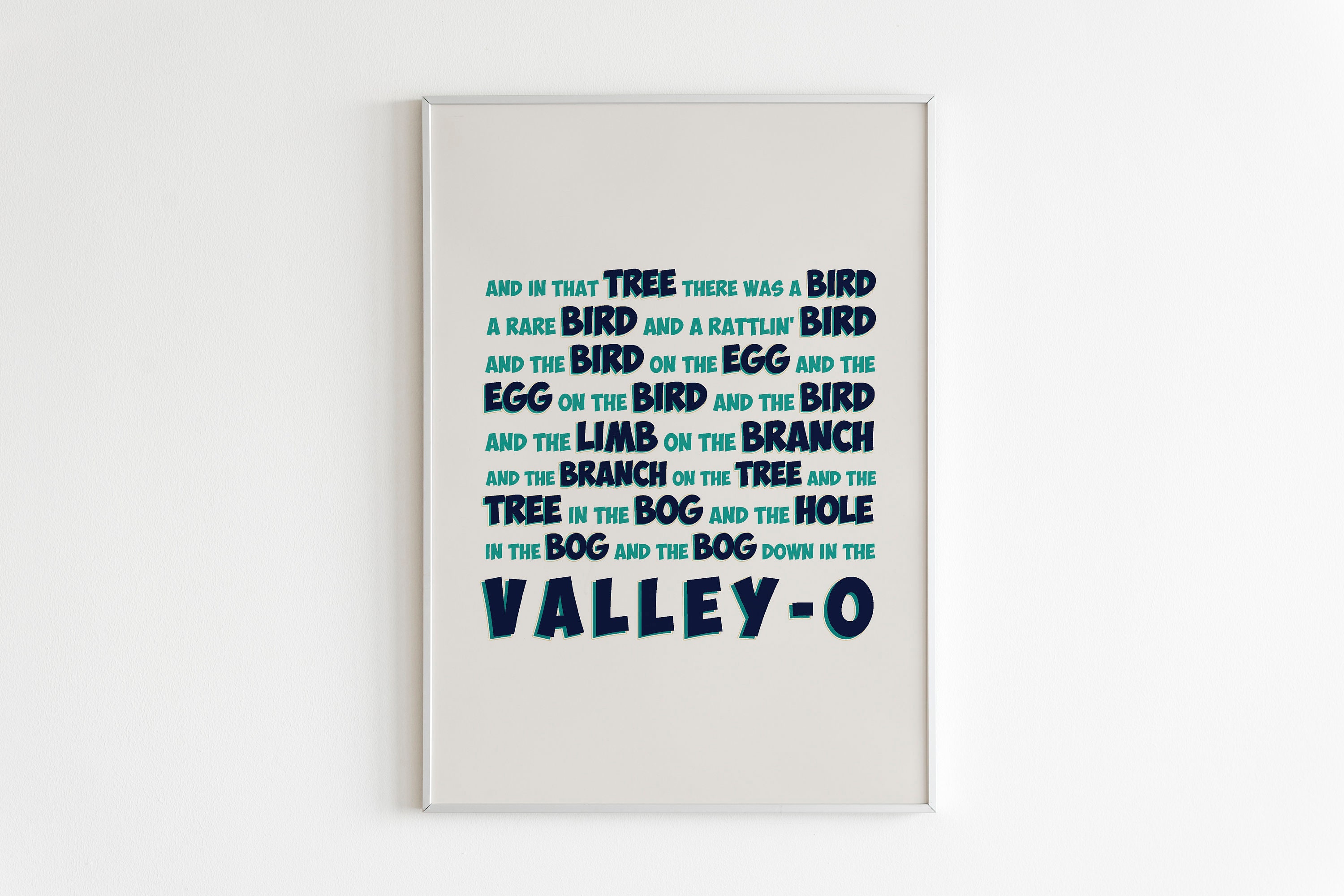 Rattlin' Bog Lyrics Print Wall Decor Etsy