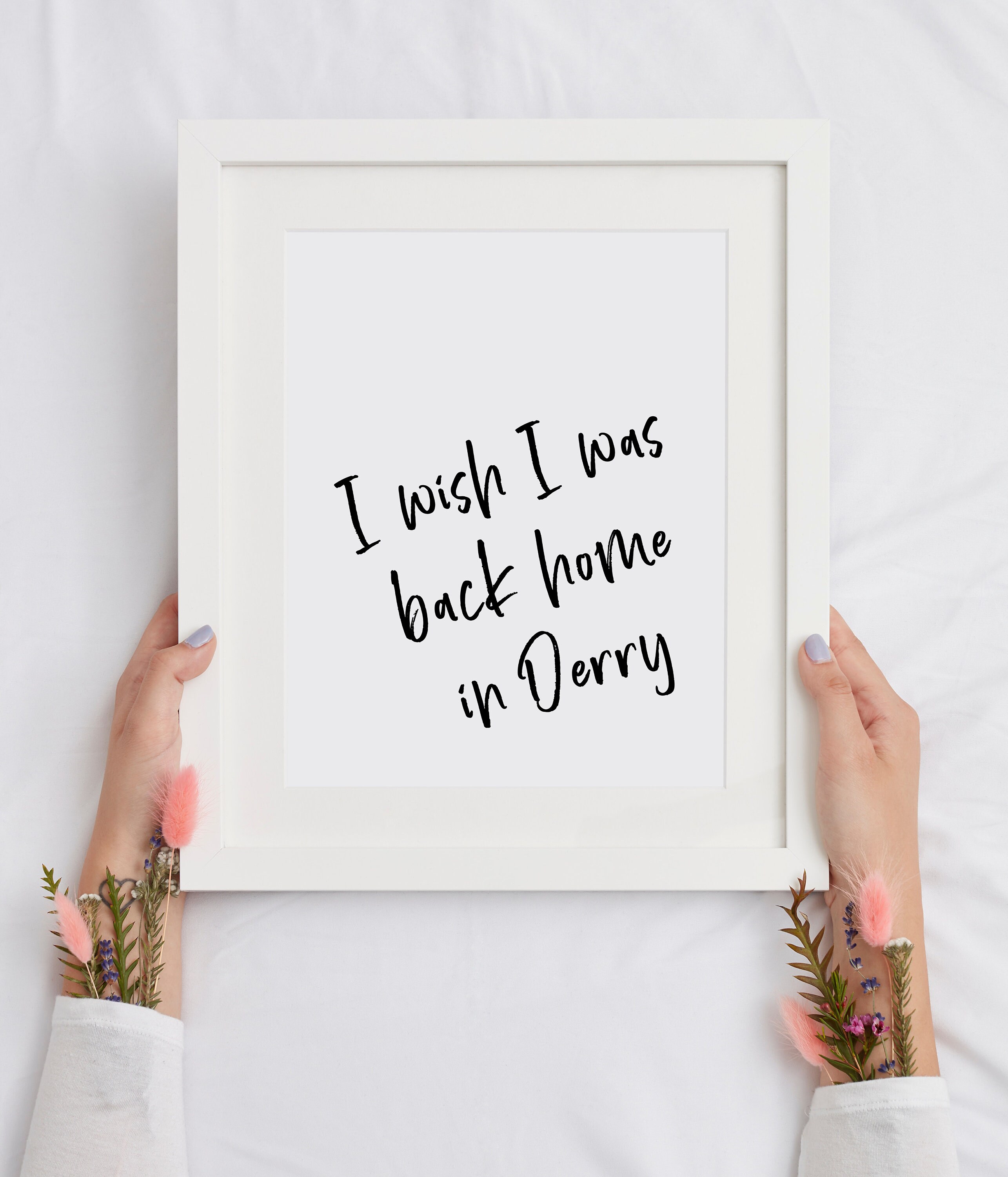 I Wish I Was Back Home In Derry Christy Moore Lyrics Print Etsy