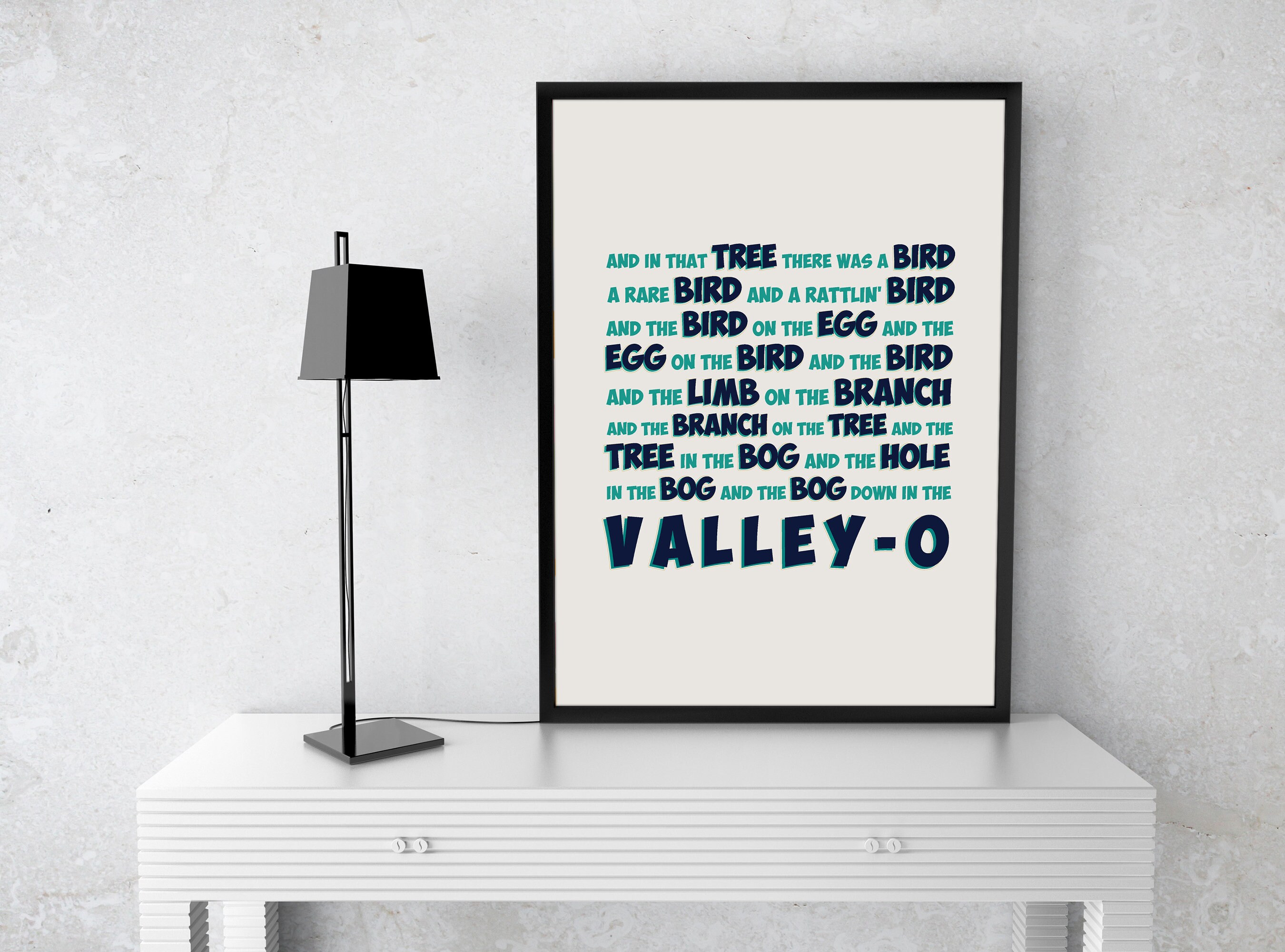 Rattlin' Bog Lyrics Print Wall Decor | Etsy