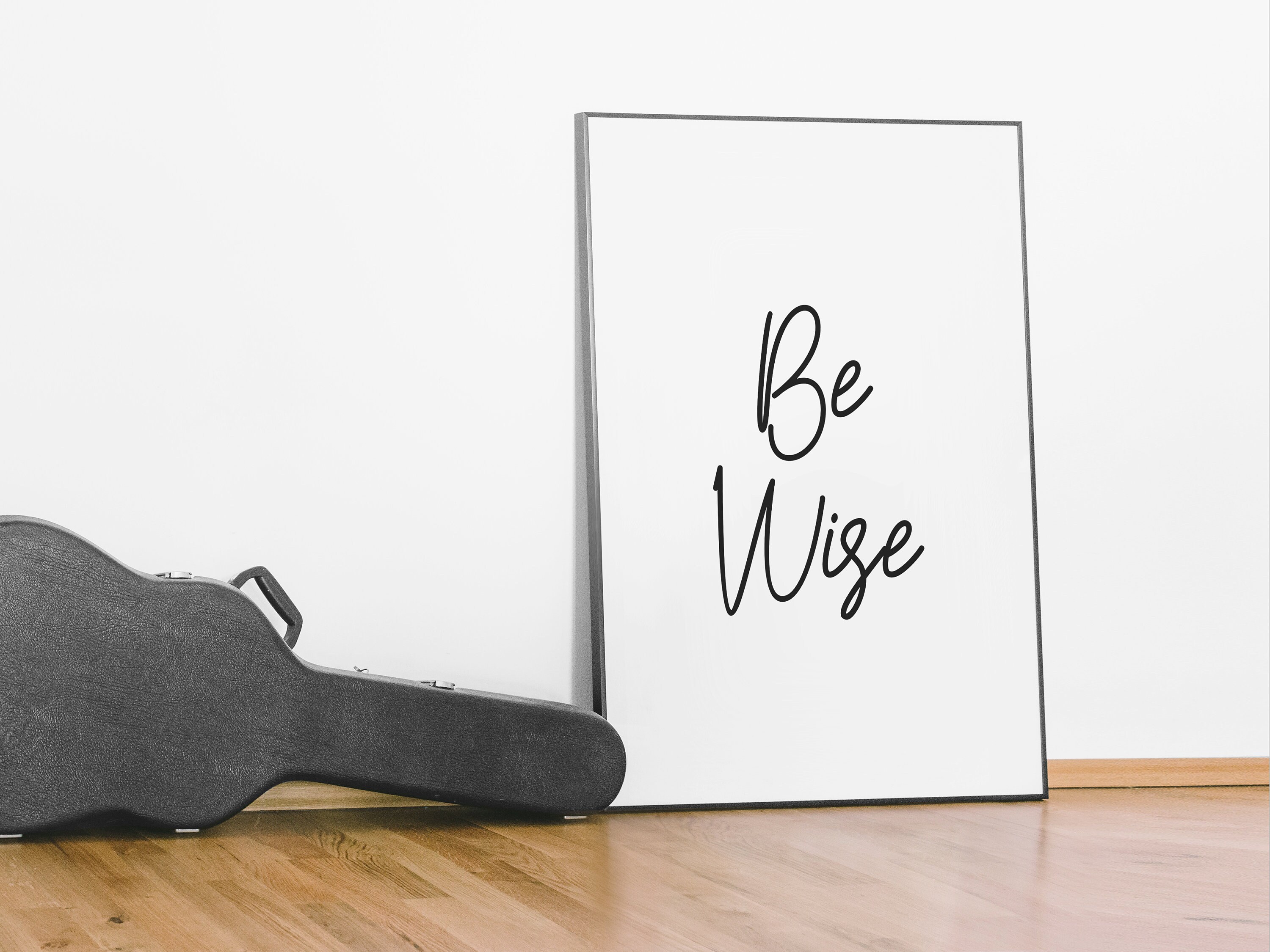 Be Wise Print Ilustración Tipografía Decoración Galería Regalo | Etsy