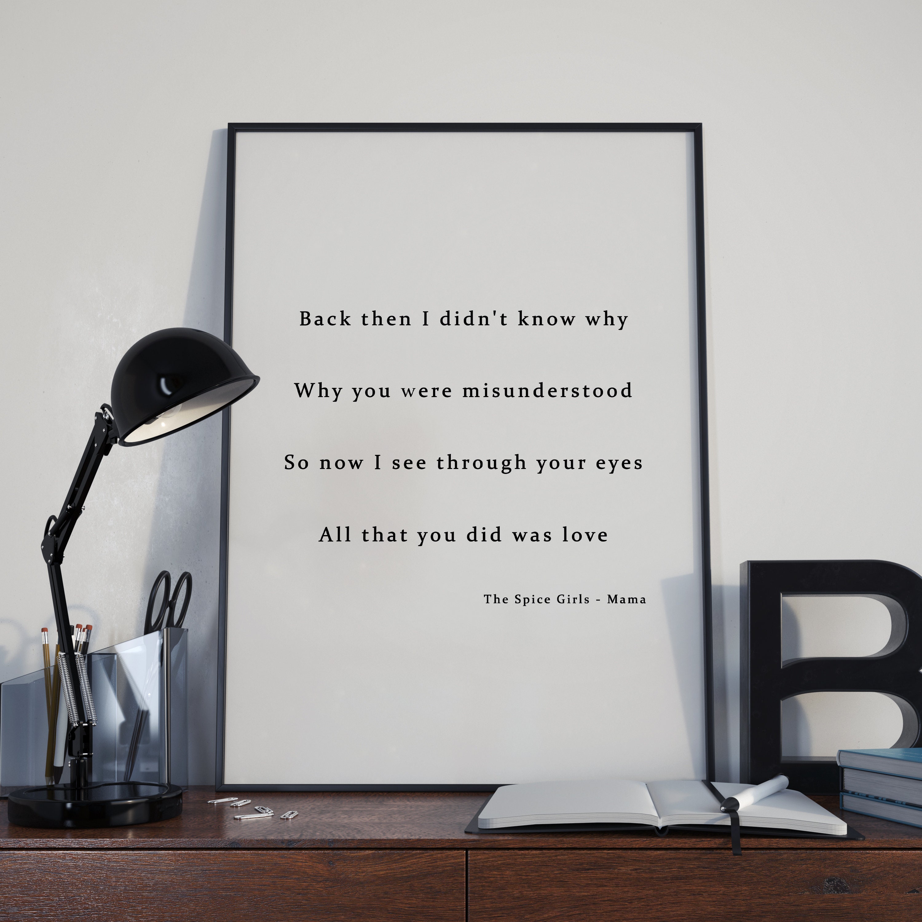 Spice Girls Mama Lyrics Quote Mother's Day Gift Last - Etsy UK