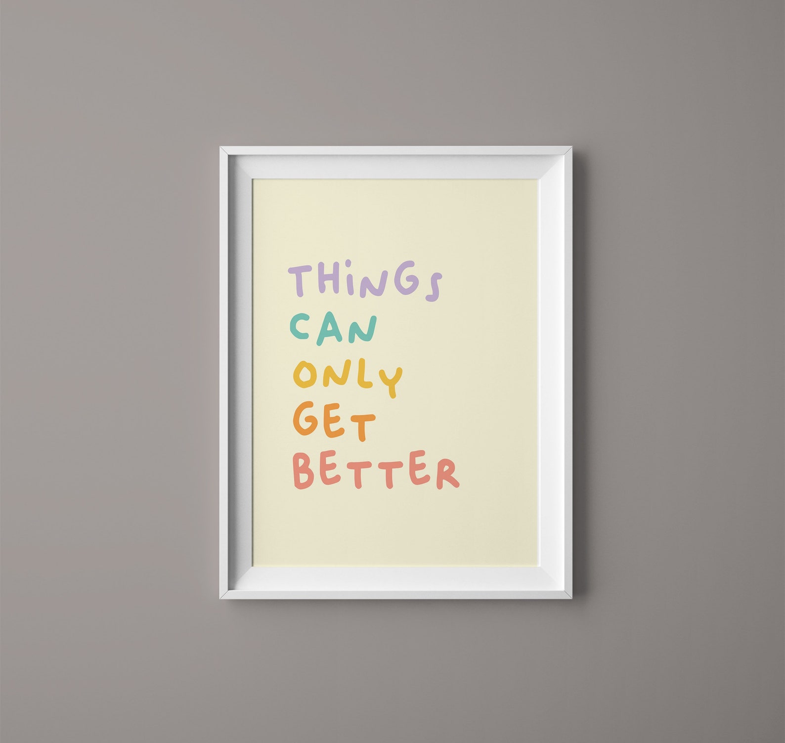 Things Can Only Get Better Lyrics Print / D:ream / Colourful - Etsy