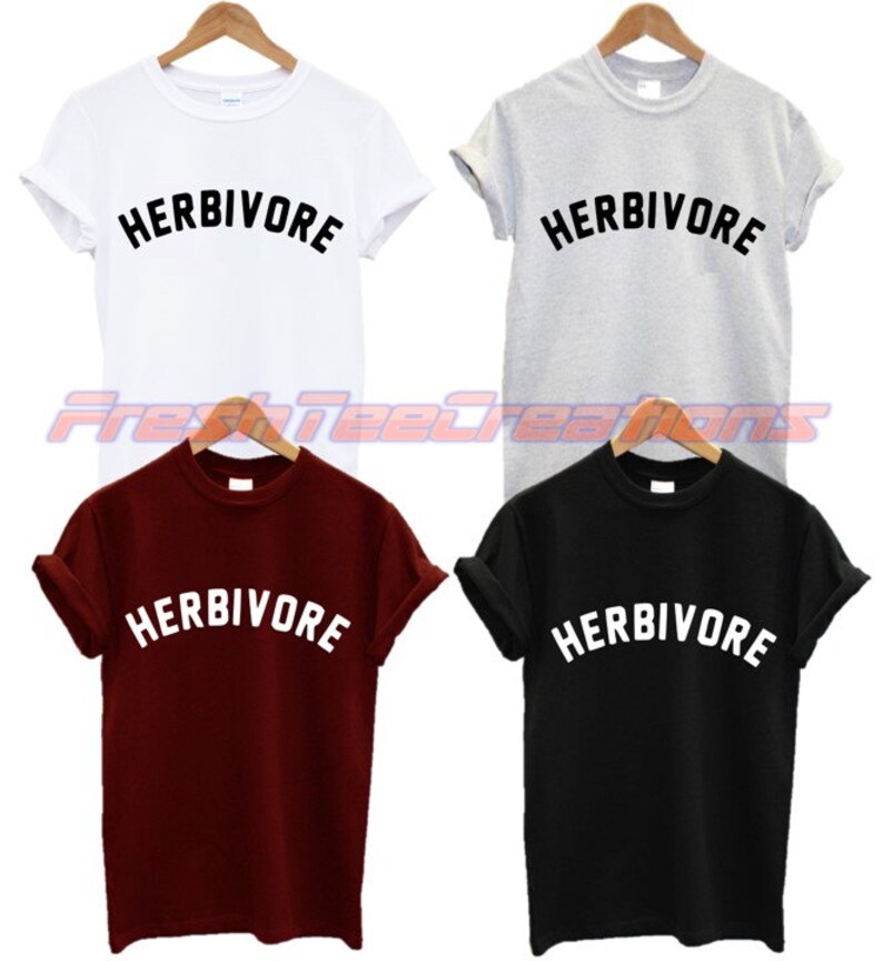 Herbivore T Shirt Healthy Gym Fitness Vegan Vegetarian Plant Based Love