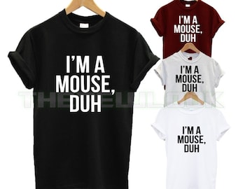 Soy un ratón duh camiseta Halloween truco o tratar Skeleton im bruja espeluznante fantasma huesos calabaza libros cuerpo mal divertido vestido de fiesta unisex