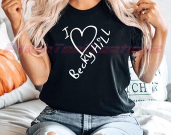 Camiseta I Love Becky Hill Camiseta con corazón de Becky Hill Inspirada en la gira de conciertos de moda 2025 Música pop RNB Niños en todos los tamaños