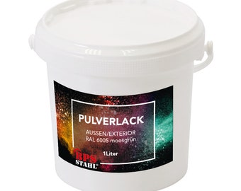 Pulverlack Moosgrün RAL 6005, 1 Liter