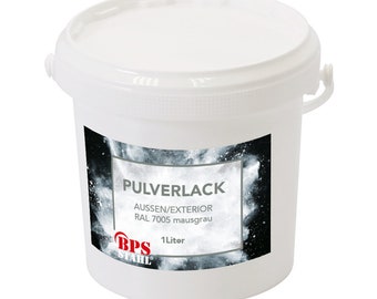 Pulverlack Mausgrau RAL 7005, 1 Liter