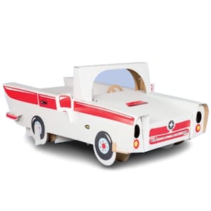 Supercoche creativo, coche de juguete de cartón para niños, bricolaje, para construir y colorear, 3+, gran regalo para cumpleaños y fiestas